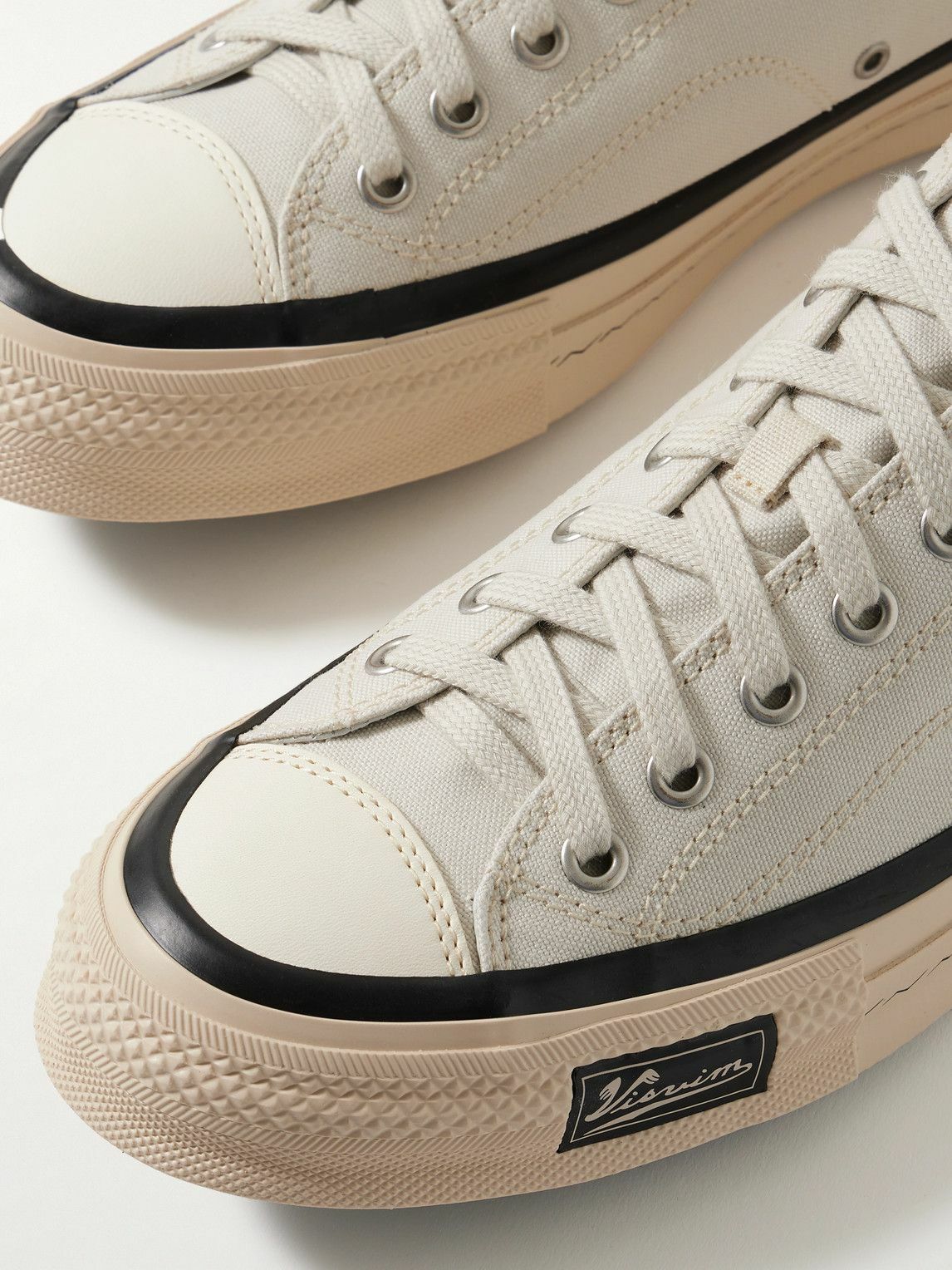 Visvim - Skagway Lo Leather-Trimmed Canvas Sneakers - Neutrals