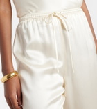 Rebecca Vallance Elise silk satin flared pants