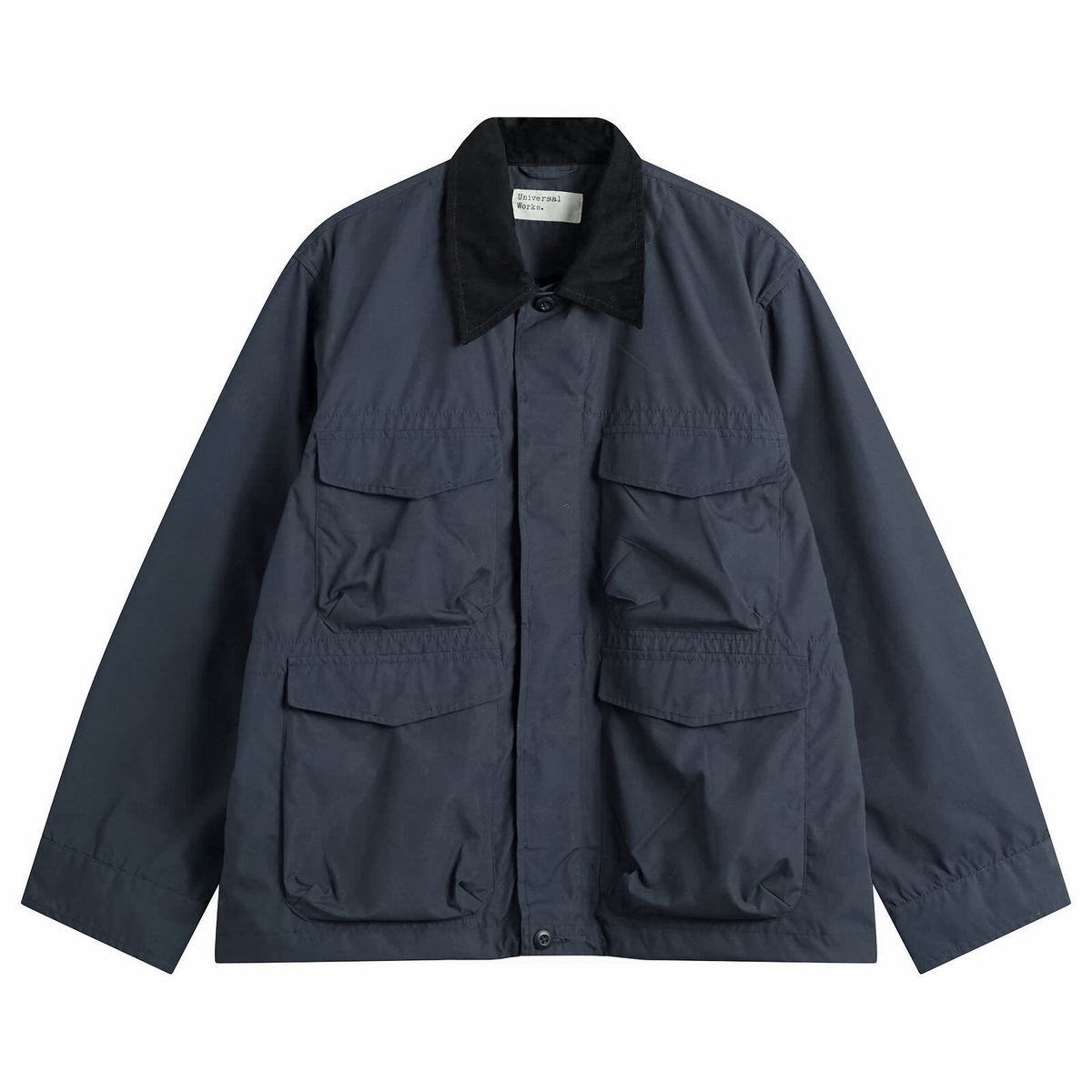 Universal Works Men's Recycled Poly Parachute Field Jacket in Navy