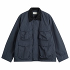 Universal Works Men's Recycled Poly Parachute Field Jacket in Navy