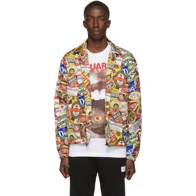 Photo: Dsquared2 Multicolor Neon Letters Jacket