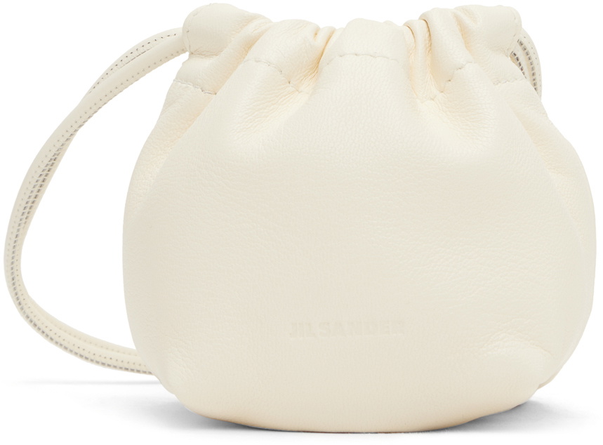 Jil Sander Off-White Mini Drawstring Crossbody Bag Jil Sander