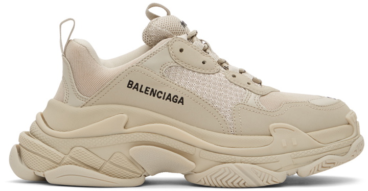Photo: Balenciaga Beige Triple S Sneakers
