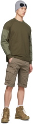 C.P. Company Khaki Fleece Diagonal Utility Sweatshirt