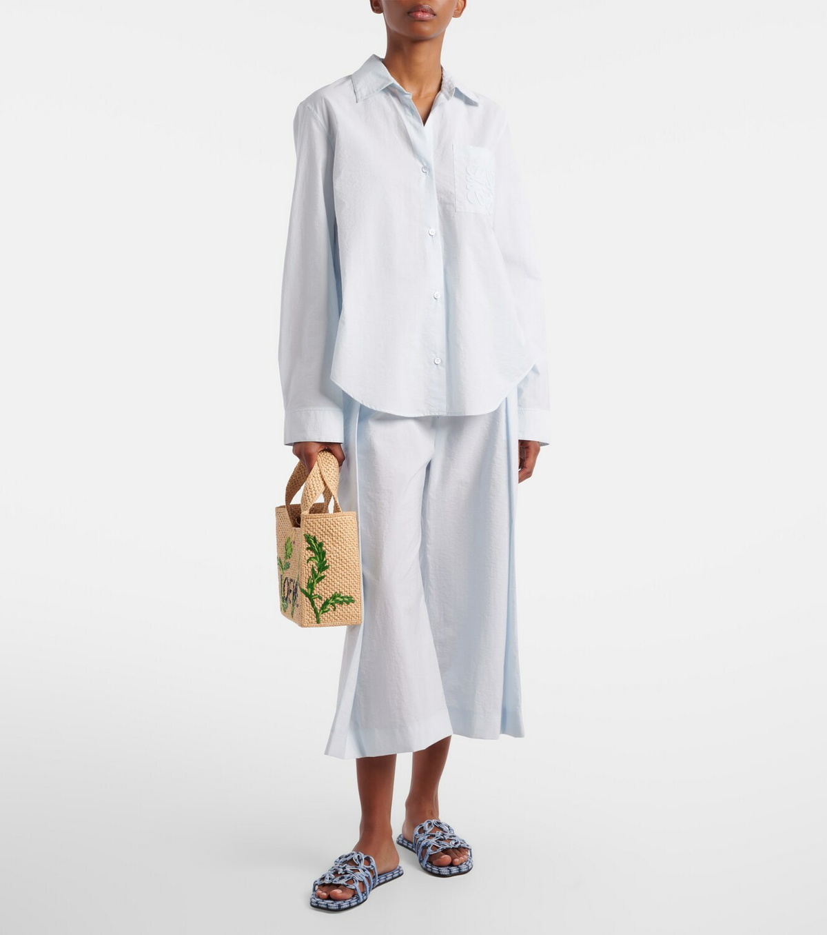 Loewe Paula's Ibiza Anagram cotton-blend poplin shirt