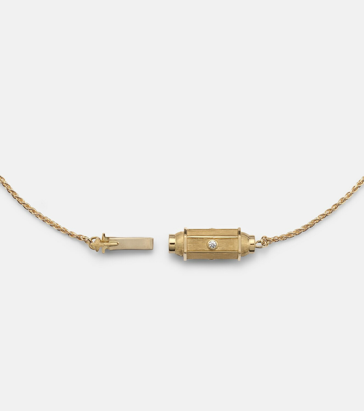 Marie Lichtenberg Coco Micro 18kt gold locket necklace with diamonds