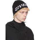 Givenchy Black Split Logo Beanie