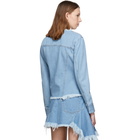 Marques Almeida Blue Denim Asymmetric Jacket