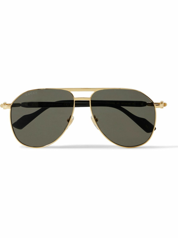 Photo: Gucci Eyewear - Aviator-Style Gold-Tone and Acetate Sunglasses