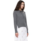 Simone Rocha Gray Embellished Relaxed Cashmere Hoodie