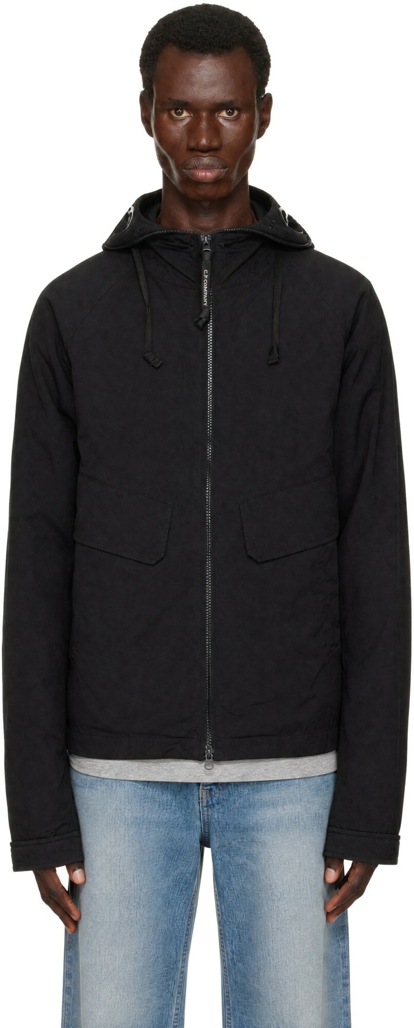 C.P. Company Black Twill Mixed Explorer Jacket