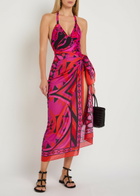 Pucci Printed Halterneck Swimsuit Pink
