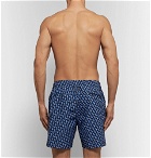 Derek Rose - Wide-Leg Mid-Length Printed Swim Shorts - Men - Navy