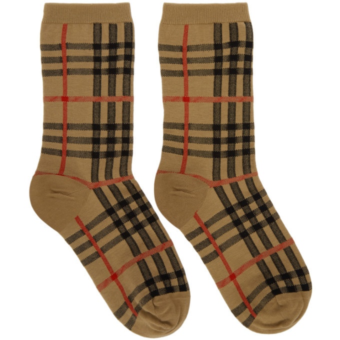 Photo: Burberry Beige Vintage Check Socks