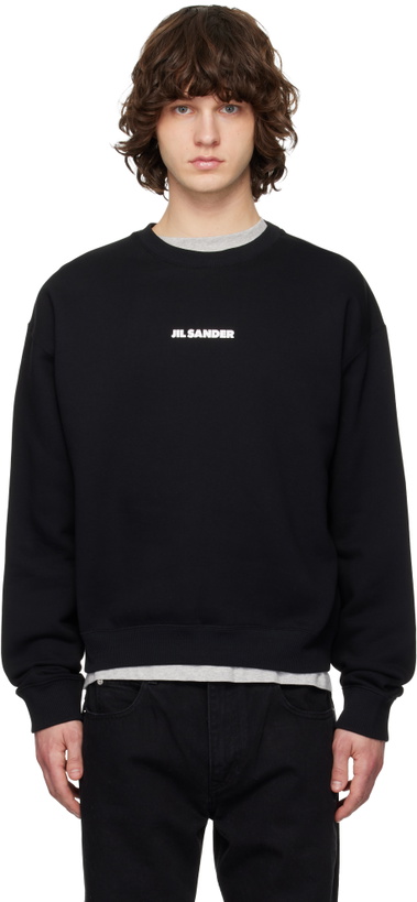 Photo: Jil Sander Black Logo Sweatshirt