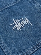 STÜSSY - Logo-Embroidered Denim Chore Jacket - Blue