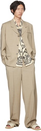 Nanushka Beige Pleated Trousers