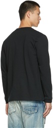 FDMTL Black Sashiko Logo Long Sleeve T-Shirt