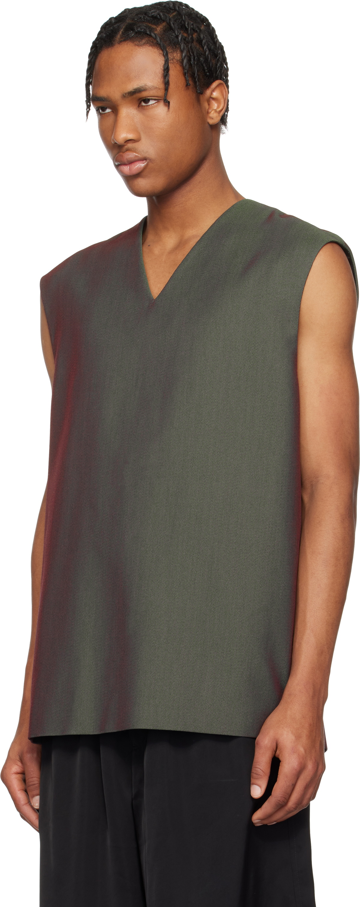 Jil Sander Green Sport Vest Jil Sander