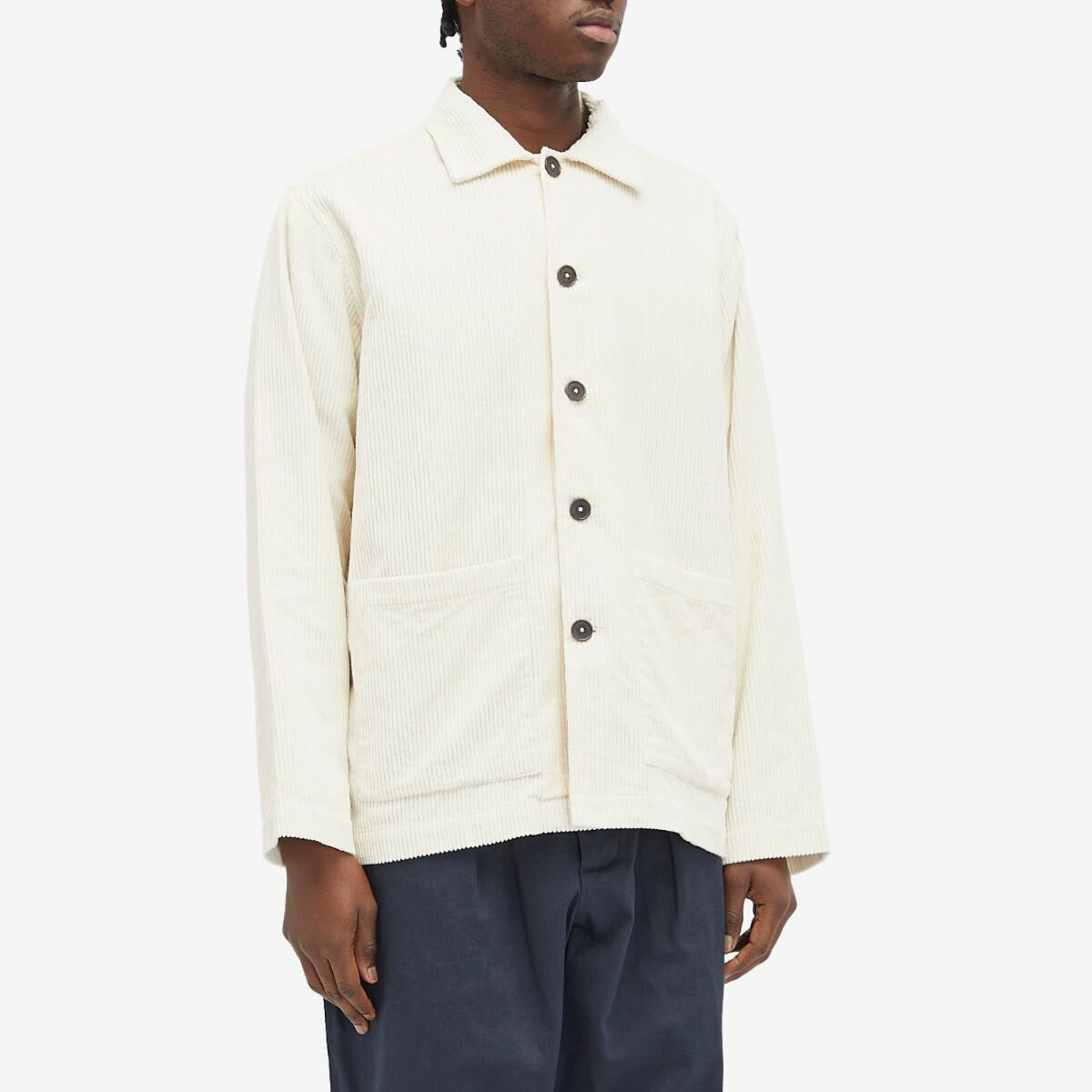 Universal Works. コート Universal Works Men's Corduroy Easy Jacket in Ecru Universal