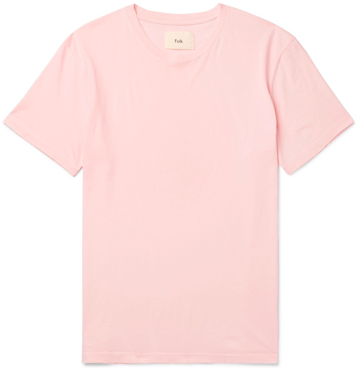 Photo: Folk - Assembly Cotton-Jersey T-Shirt - Pink