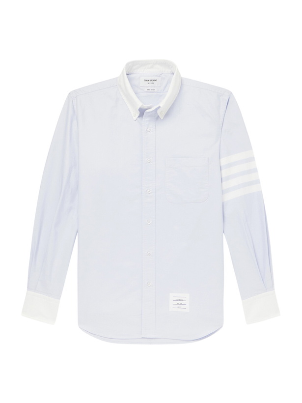 Photo: Thom Browne - Striped Cotton Shirt - Blue
