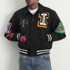 ICECREAM Men's Trick Shot Collared Varsity Jacket in Black