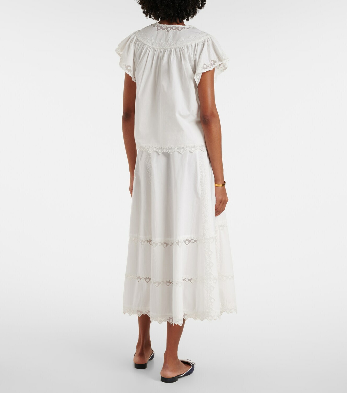Ulla Johnson Effie embroidered cotton top