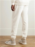Brunello Cucinelli - Tapered Brushed Cotton-Jersey Sweatpants - Neutrals