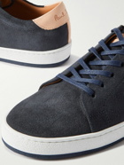 Paul Smith - Tyrone Leather-Trimmed Suede Sneakers - Blue