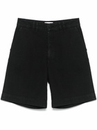 FRAME Black Organic Cotton Denim Shorts