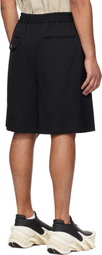 FUMITO GANRYU Black Fisherman Shorts