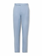 Ralph Lauren Purple label - Gregory Straight-Leg Silk and Linen-Blend Suit Trousers - Blue