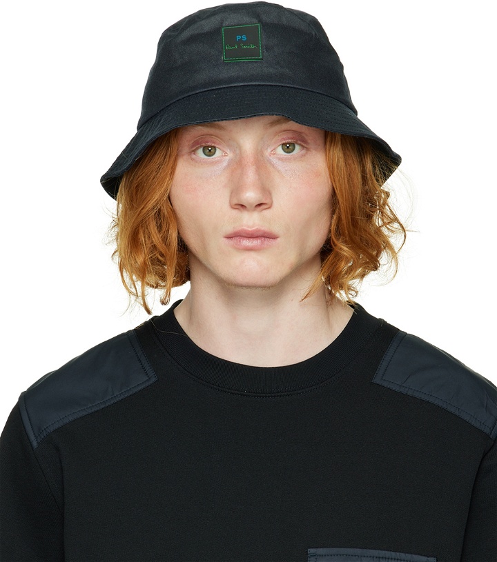 Photo: PS by Paul Smith Navy Waxed Cotton Hat