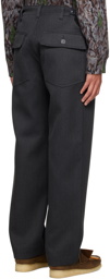 South2 West8 Black Fatigue Trousers