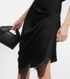 JW Anderson - Lace-trimmed satin slip skirt