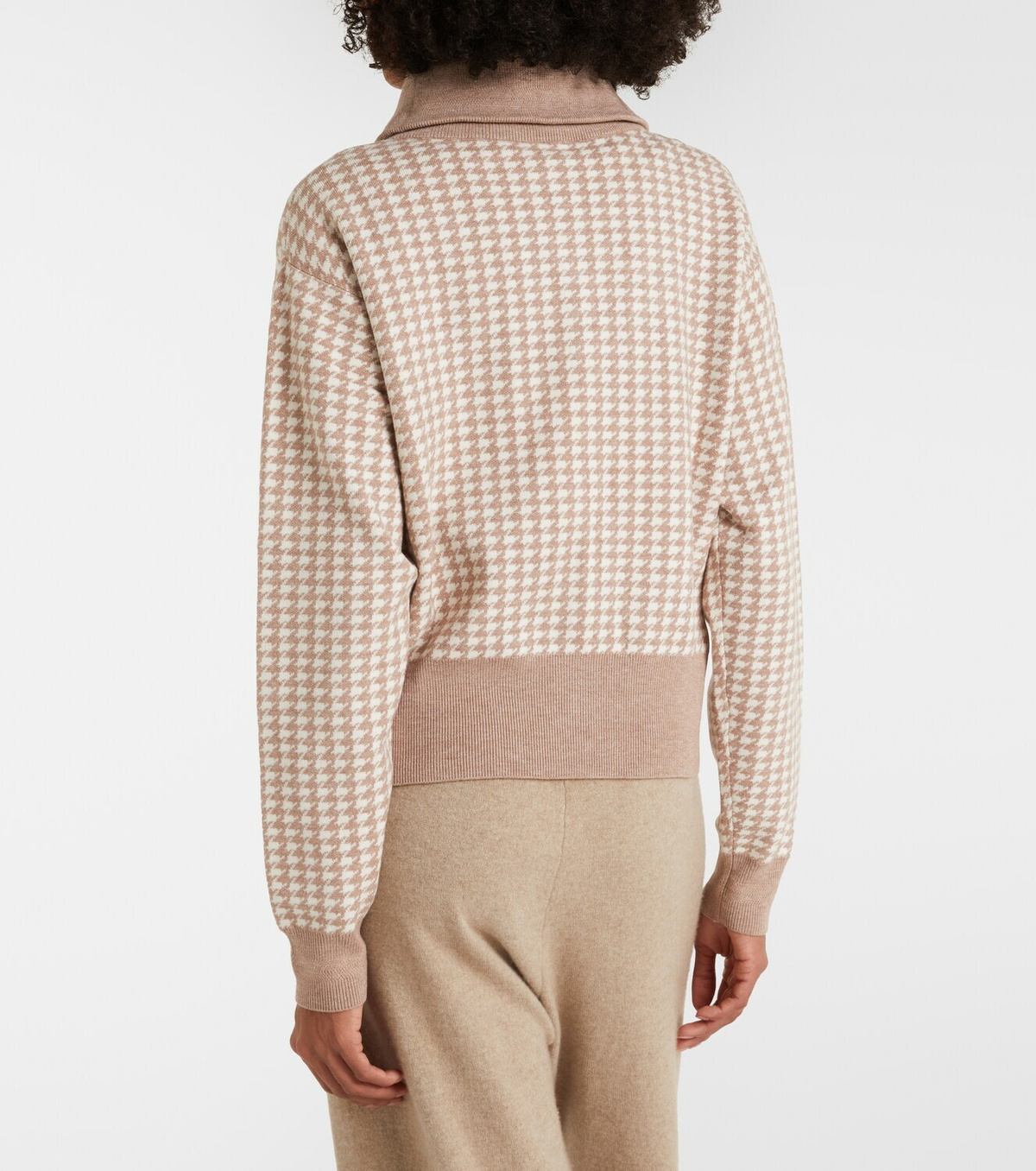 Varley Ablett houndstooth jacquard jacket