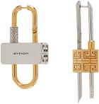 Givenchy Gold & Silver Lock Earrings