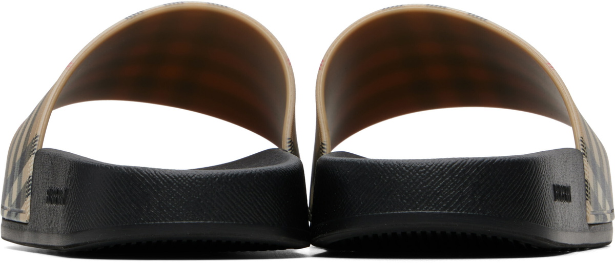 Burberry Beige Check Slides