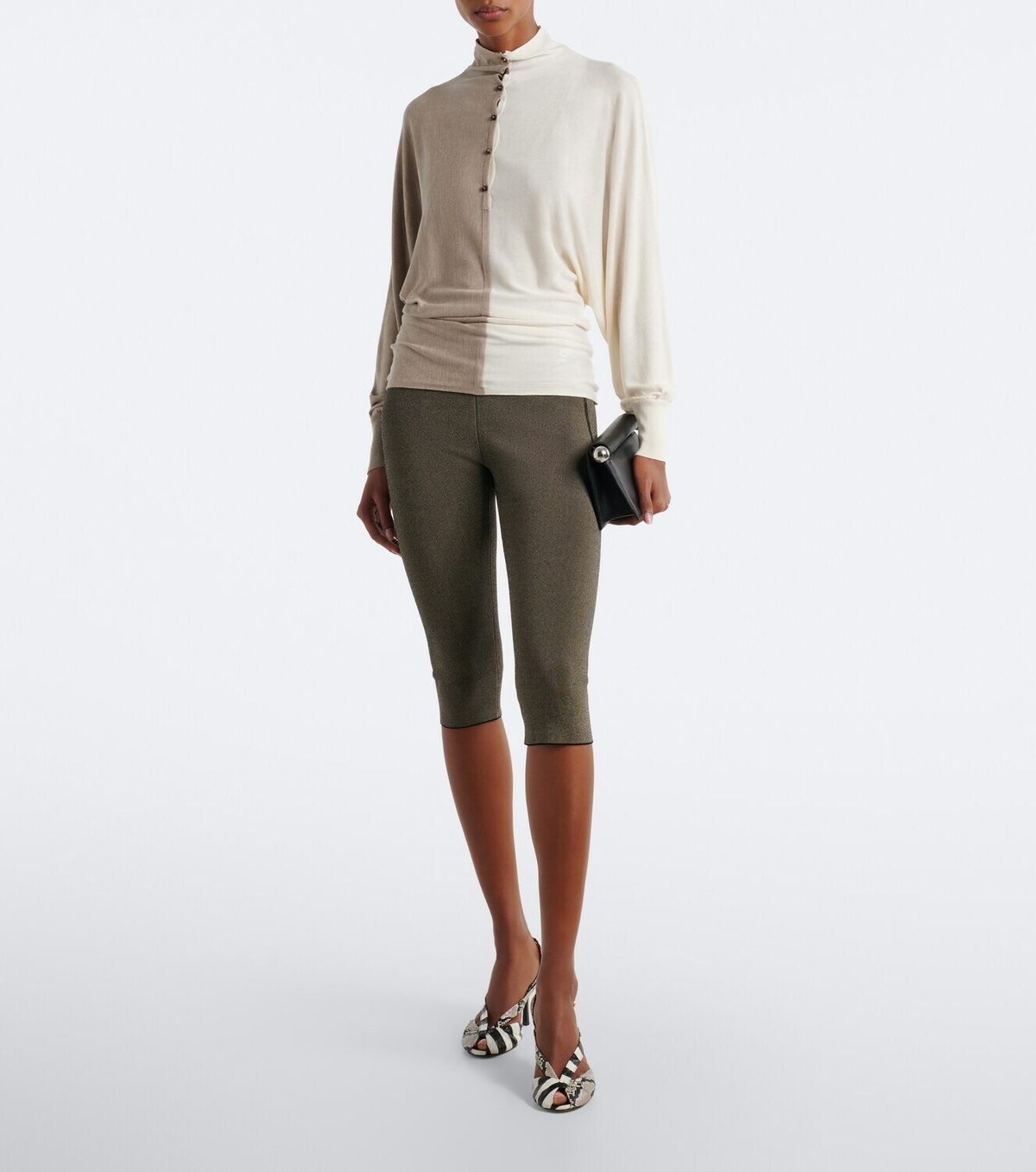 Jacquemus Paneled silk-blend sweater