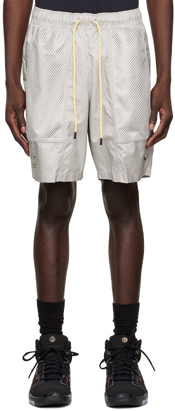 Photo: Nike Jordan Grey Polyester Shorts