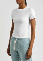 Vuori Pose Ribbed-knit T-shirt White