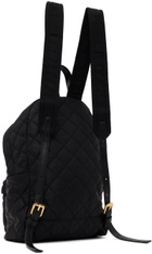Moschino Black Quilted Backpack