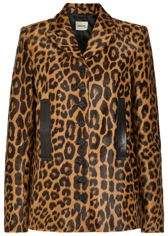 Photo: Khaite Saraphina Leopard Calf-hair Jacket