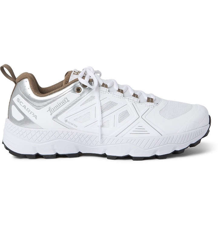 Photo: Herno Laminar - Scarpa Rubber-Trimmed Mesh Running Sneakers - White