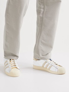 adidas Originals - Superstar Rubber-Trimmed Leather and Nubuck Sneakers - White