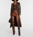 Gia Borghini Rosie 31 croc-effect knee-high boots