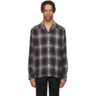 Wacko Maria Purple and Black Ombre Check Shirt