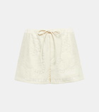 Valentino Cutwork cotton-blend shorts