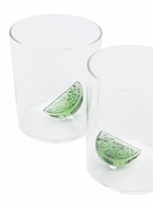 Maison Balzac Clear Lime-Cut Glass Set